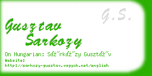 gusztav sarkozy business card